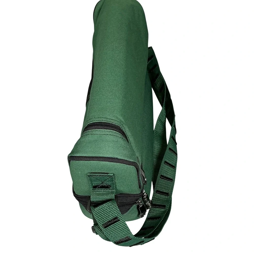 Picnic Time Inc Green Canvas Insulated Wine Beverage Tote‎ Bag Adjustable Strap